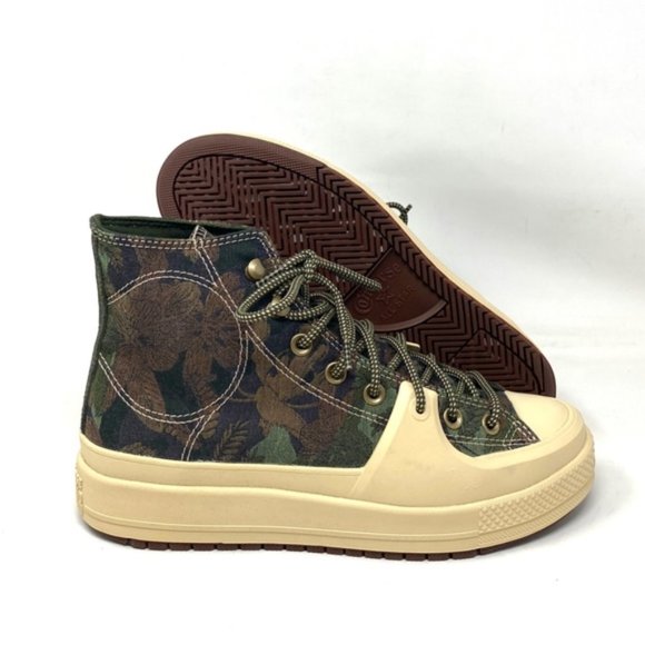 Converse Chuck Construct Black Joy Platform Shoes Grassy Jacquard Men’s A05308C - Picture 9 of 10